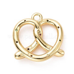 Pendentifs en zircone cubique micro-pavés en laiton écologiques&nbsp;LS-KK-D079-20G-02