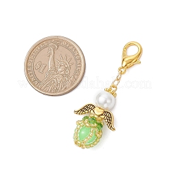 Decorazioni pendenti con perline di semi in acrilico luminoso e vetro fatte a mano&nbsp;HJEW-MZ00379-03