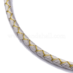 Bracelets tressés en cordon de polyester réglable&nbsp;BJEW-Z085-01G-01