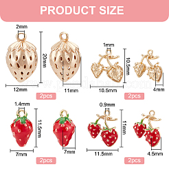 8шт 4 стиля латунные подвески&nbsp;KK-BC0010-09