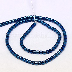 Electroplate non magnetici ematite sintetico fili di perline&nbsp;G-J163-3x3mm-03