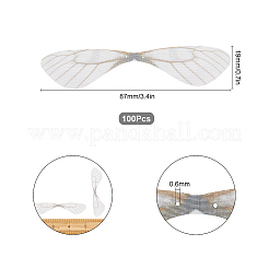 100 шт. полиэстеровая ткань крылья поделки украшения FIND-SC0002-04