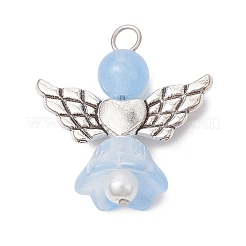 Pendentifs en perles de verre nacrées&nbsp;PALLOY-JF03205-06