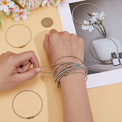 16шт. браслет-сателлит из нержавеющей стали для женщин&nbsp;BJEW-SP0001-16B