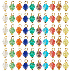 100 шт. 10 цветных гальванических стеклянных подвески&nbsp;PALLOY-TAC0199