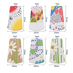 Плоские подвески из смолы&nbsp;RESI-CJ0001-126