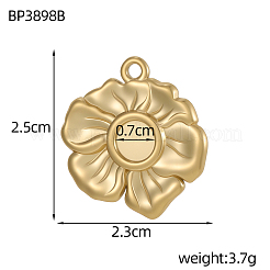 Подвески из нержавеющей стали 304 с оправой кабошон&nbsp;STAS-OY009-58G