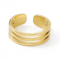 Ионное покрытие(ip) 304 нержавеющая сталь манжета кольцо для женщин RJEW-C060-34G