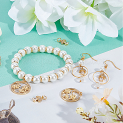 8 шт. 2 подвески в осеннем стиле из латуни с микропаве из прозрачных кубических цирконий ZIRC-SC0001-26