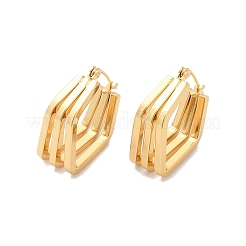 201 серьги-кольца из нержавеющей стали&nbsp;LS-EJEW-Q026-18G