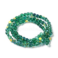 Прозрачные стеклянные бусины гальваническим пряди&nbsp;GLAA-Q099-I01-01