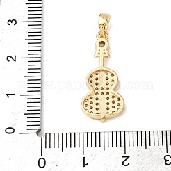 Латунные микропаве прозрачные подвески с фианитом&nbsp;KK-C249-02G