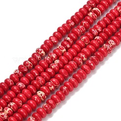 Синтетические имперские нитки из бисера яшмы&nbsp;G-L635-A09-4x2mm-01