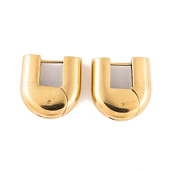 女性用304ステンレスフープピアス  馬蹄形/U字型  ゴールドカラー  20x7mm&nbsp;EJEW-E311-03G