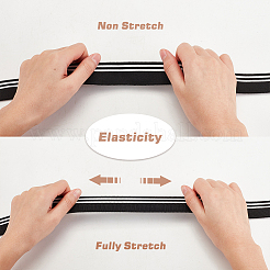 4 шт. 2 цвета 95% эластичное волокно и 5% спандекс полиэстеровая резинка в полоску для манжет OCOR-BC0006-50