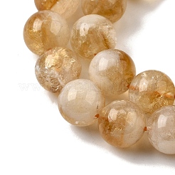 Природный цитрин бисер нитей G-D323-A01-10mm-B