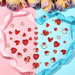 50шт 10 стиля подвески из сплава с эмалью&nbsp;ENAM-CJ0002-85