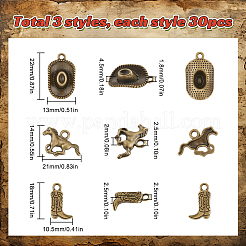 90шт 3 стиля подвески из сплава в тибетском стиле FIND-SC0011-69