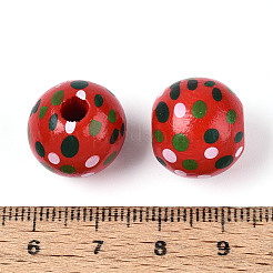 Окрашенные распылением деревянные бусины Schima WOOD-T032-36F