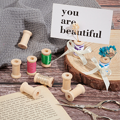 50 шт. деревянные пустые катушки для проволоки&nbsp;WOOD-PH0001-99