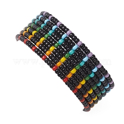 7 шт. браслеты из стеклянных бусин для женщин и мужчин&nbsp;BJEW-MZ00273