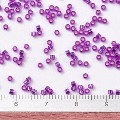 MIYUKIデリカビーズ  シリンダー  日本製シードビーズ  11/0  （db1340)ダイシルバーライニングフクシア  1.3x1.6mm  穴：0.8mm  約2000個/10g&nbsp;X-SEED-J020-DB1340