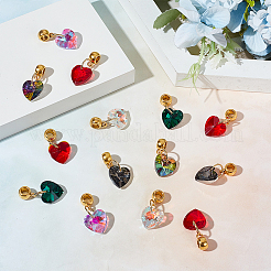 30шт 6 цветной стеклянный кулон PALLOY-GO00009