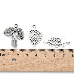 Смешанный стиль тибетский стиль сплава лист подвески TIBEP-F040-01AS