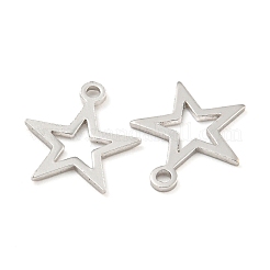 925 подвеска из стерлингового серебра с полыми звездами&nbsp;STER-B005-38P