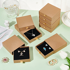 Подарочные ящики для хранения сережек из крафт-бумаги&nbsp;CON-WH0095-87B