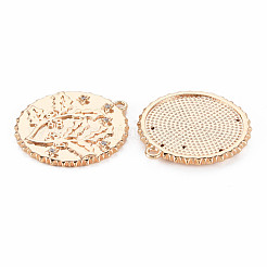 Латунные микропаве прозрачные подвески с фианитом&nbsp;KK-S364-198