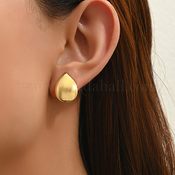 Элегантные серьги-гвоздики в форме капли из нержавеющей стали 201&nbsp;JG7313