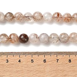 Нити бусин из рутилированного кварца из натурального черного золота&nbsp;G-C268-B02-02