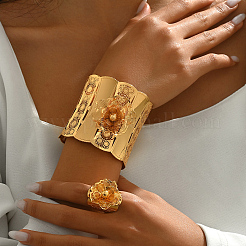 Наборы браслетов и колец с железным цветком для женских вечеринок&nbsp;KD1109