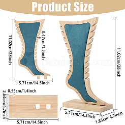 Деревянная стойка для хранения украшений в форме ступни ODIS-WH0106-23