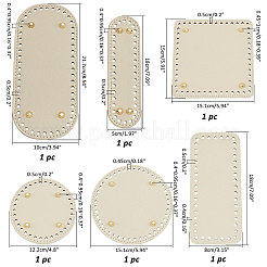 6 шт. 6 стиля плоские круглые сумки из искусственной кожи для вязания крючком подкладка для формирования низа ногтей DIY-PH0021-06A