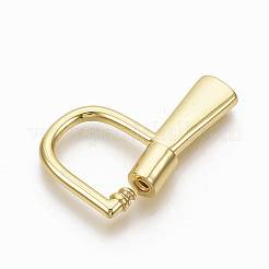 Латунные брелоки с карабином KK-T046-001G-P-NF