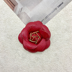 Украшение для обуви из искусственной кожи с цветком&nbsp;AJEW-WH20020-341A