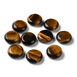 Натуральные плоские круглые пальмовые камни из тигрового глаза, Хрустальный карманный камень для балансировки Рейки, медитации, украшения дома, 18~18.5x6.4~6.8 мм
