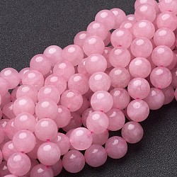 Природного розового кварца нитей бисера, круглые, 10 мм, отверстие : 1 мм, около 10 мм, отверстие : 1 мм, около 36 шт / нитка, 14.5 дюйм