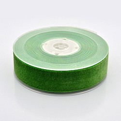 Полиэстер бархат лента для упаковки подарка и украшения празднества, зеленый лайм, 1 дюйм (26 мм), о 25yards / рулон (22.86 м / рулон)
