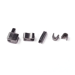 Bekleidungszubehör, Reißverschluss aus Eisen Reißverschluss Stopper und Stecker, zur Reparatur von Reißverschlüssen, Metallgrau, 11x8x5 mm