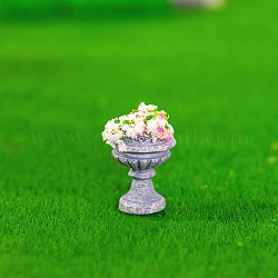 Decorazione per esposizione in terrazza con fiori in resina, decorazioni per giardini micro paesaggistici, colorato, 17x23mm