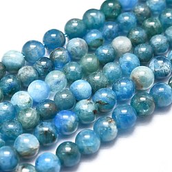 Natürliche Apatit Perlen Stränge, Runde, 4~4.5 mm, Bohrung: 0.5 mm, ca. 102 Stk. / Strang, 15.35 Zoll (39 cm)