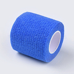 Bandage multifonctionnel en tissu non tissé, bandage élastique sport auto-adhésif, bandage adhésif, bleu royal, 50mm, environ 4.5 m / bibone 
