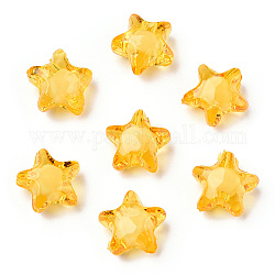 Perles en acrylique transparente, Perle en bourrelet, étoiles du nord, or, 12x11x8mm, Trou: 2mm, environ 1200 pcs/500 g
