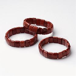 Goldstone synthétique bracelets en perles extensibles, facette, rectangle, 2 pouce ~ 2-1/4 pouces (53~58 mm)