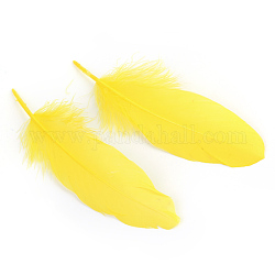 Accessoires de costume de plume d'oie, teinte, jaune, 160~215x36~47mm