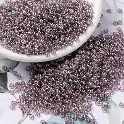 Miyuki runde Rocailles Perlen, japanische Saatperlen, 8/0, (rr168) transparenter rauchiger Amethystglanz, 3 mm, Bohrung: 1 mm, ca. 2111~2277 Stk. / 50 g