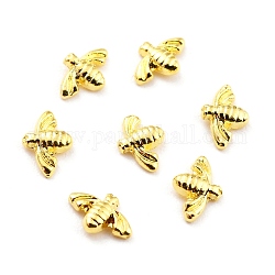 Сплав кабошонов, 3д пчела, ногтей декоративные аксессуары, золотые, 3.5x5.5x1 мм